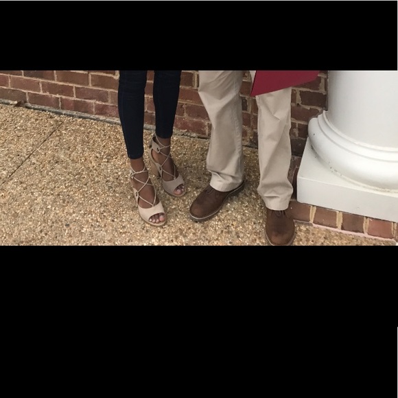 Steve Madden suede chunky tie heels size 8 - Picture 8 of 8